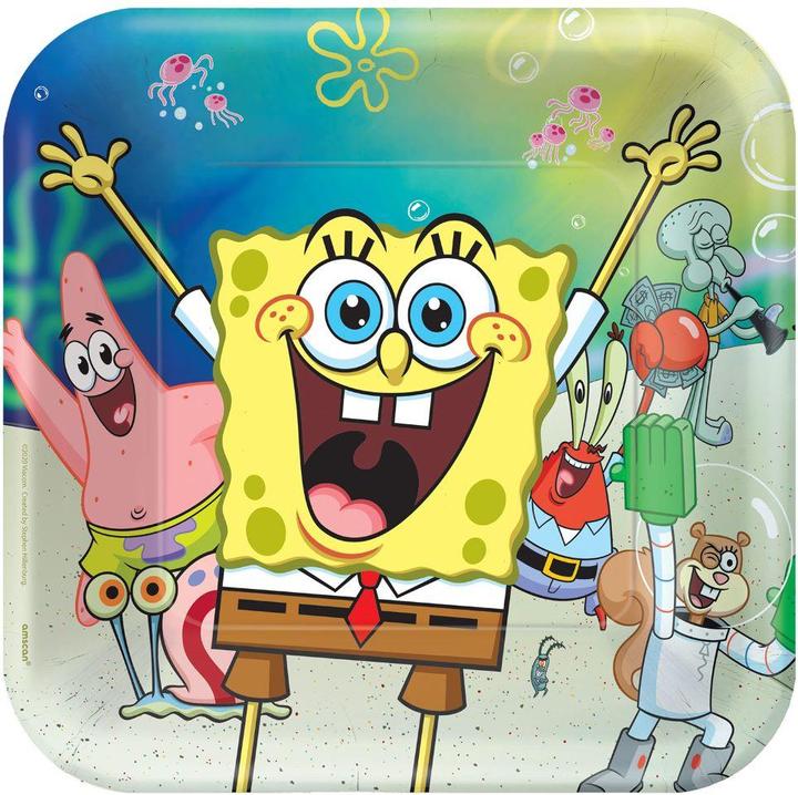 Actual product image Amscan SpongeBob Birthday Plate (8 x)
