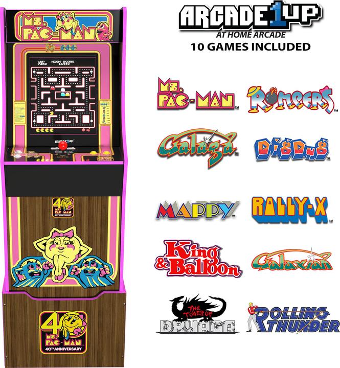 Produktbild Arcade1Up Ms. Pac Man 40. Videospielkonsole