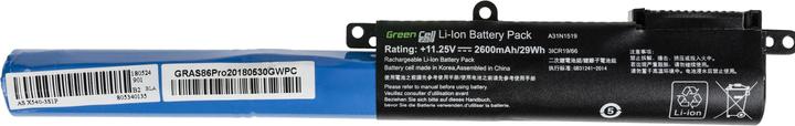 Immagine prodotto ASUS Batteria Green Cell Green Cell A31N1519 per F540 F540L F540S R540 R540L R540S X540 (3 Celle, 2600 mAh)