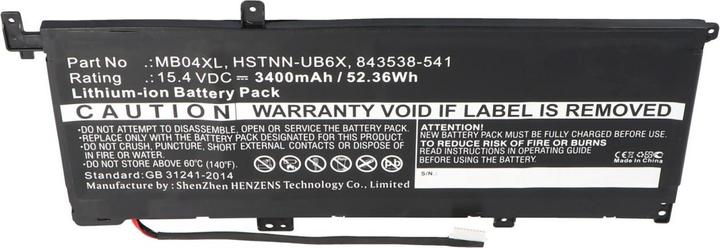 Actual product image AccuCell Battery HP Envy X360 M6, M6-AQ003DX, M6-W102DX, MB04XL, HSTNN-UB6X, 843538-541 (3400 mAh)