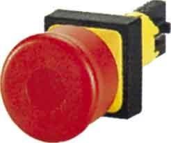 Actual product image Eaton Not Halt mushroom pushbutton NOT STOP/NOT HALT button, black, latching