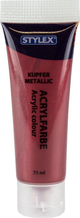 Produktbild Stylex Acrylfarbe 6er 75 ml mehrfarbig (Mehrfarbig Metallic, 75 ml)