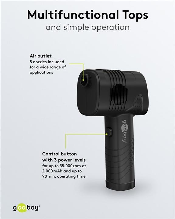 Actual product image Goobay Electric dust blower