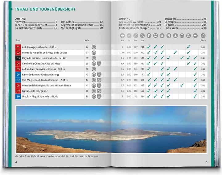 Image du produit Guide de randonnée Lanzarote, 50 circuits avec carte supplémentaire