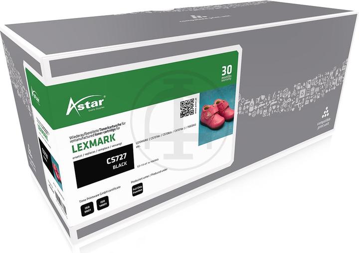 Image du produit Astar AS20329 LEXMARK 75B20K0 CS/CX Toner noir rénové 13.000pages