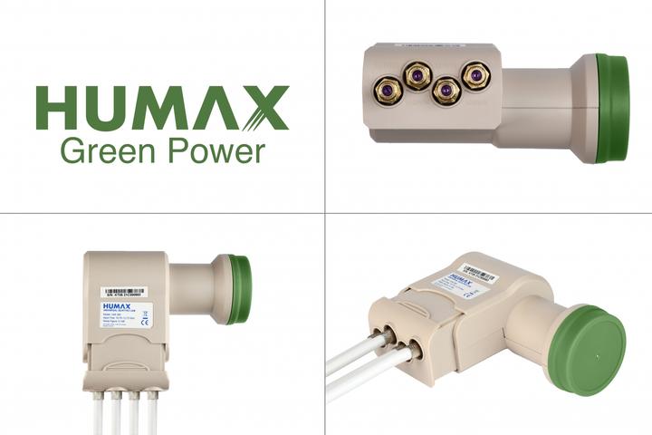 Immagine prodotto Humax Green Power LNB per multi-switch, protezione dalle intemperie, filtro LTE (Quattro LNB, 40mm)