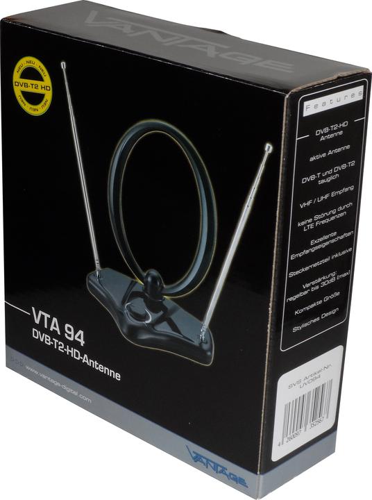 Produktbild Vantage DVB-T2 Zimmerantenne mit Verstärkung (Zimmerantenne, DVB-T / -T2)
