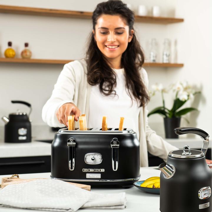 Actual product image Westinghouse Retro Breakfast Set, 4-Slot Toaster + Kettle 1.7L