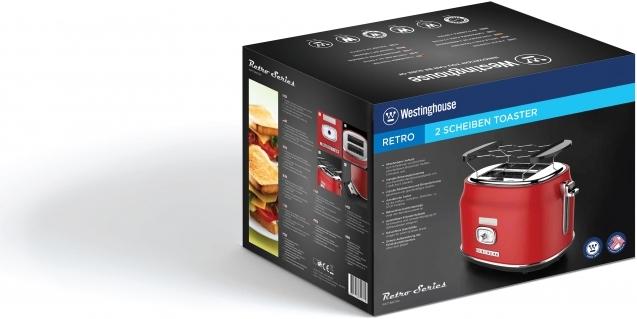 Actual product image Westinghouse Two-Slot Toaster Retro Series