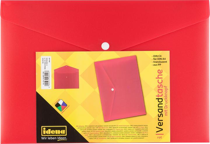 Image du produit Idena Enveloppe d'expédition C4 PP, rouge translucide (1 x)