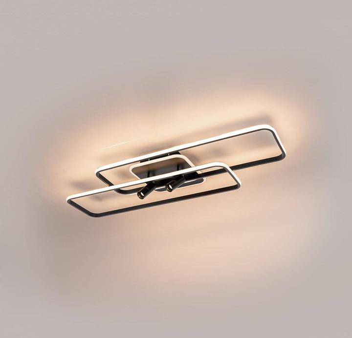 Produktbild Lucande Tival LED-Deckenlampe, lang, schwarz (2190 lm)