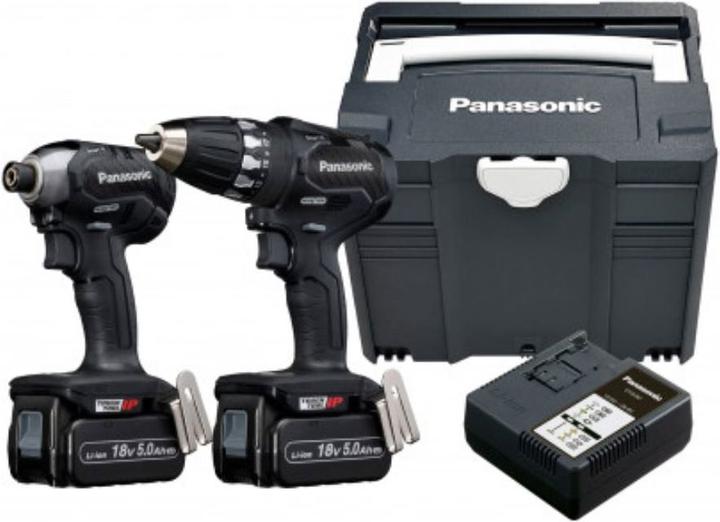 Produktbild Panasonic Kombi-Set: Akku-Bohrschrauber EY74A3 + Schlagschrauber EY76A1 (Akkubetrieb)