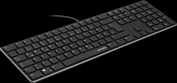 Produktbild Speedlink Tastatur RIVA Slim Metal Scissor, schwarz retail (DE, Kabelgebunden)