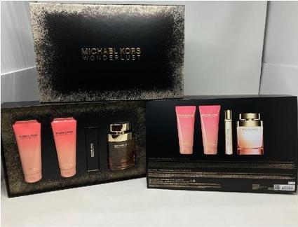 Michael Kors Wonderlust von für Frauen 4er Geschenkset 3.4oz EDP Spray Body Lotion Shower Gel