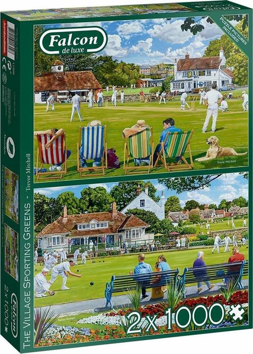 Actual product image Jumbo Puzzle 2 x 1000 Falcon Krykiet & Boule G3 (1000 pieces)