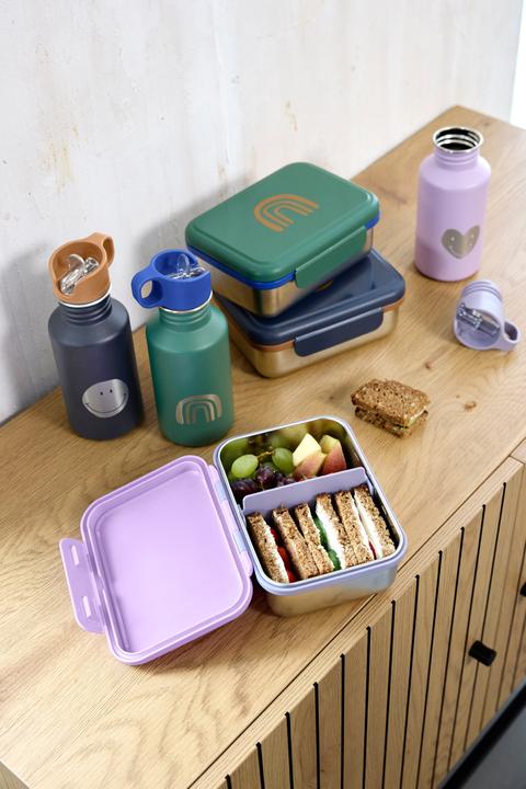 Image du produit Lässig Edelstahl Lunchbox Little Gang Regenbogen grün