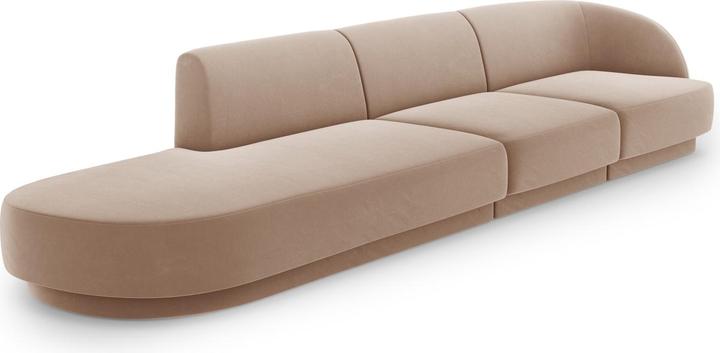 Actual product image Micadoni Boucle Left Sofa, "Miley", 4 Seats, 323x90x70Made in Europe (2 person sofa, 3-seater, 4-seater)