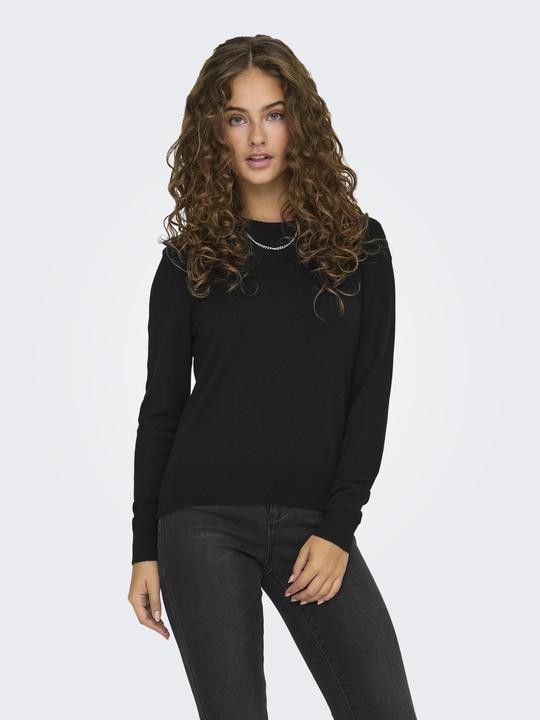 Produktbild Only Normal geschnitten Rundhals Gerippte Ärmelbündchen Pullover Strickpullover (L)