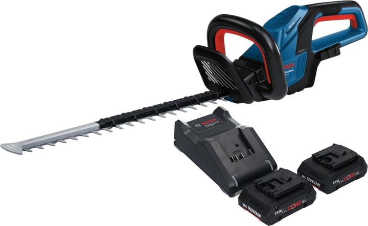 Produktbild Bosch Professional Bosch GHE 18V-50 Professional Akku Heckenschere 18 V 50 cm Brushless + 2x ProCORE Akku 4,0 Ah + (Akkubetrieb)