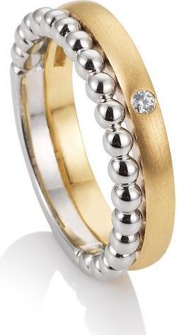 Breuning RING - BRILL. 0,03 Ct. H/si (48, 585/14 K Gold)