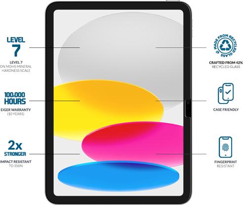 Immagine prodotto Eiger Mountain Glass Clear Tablet (1 Pezzo/i, iPad 10.9 (2022))