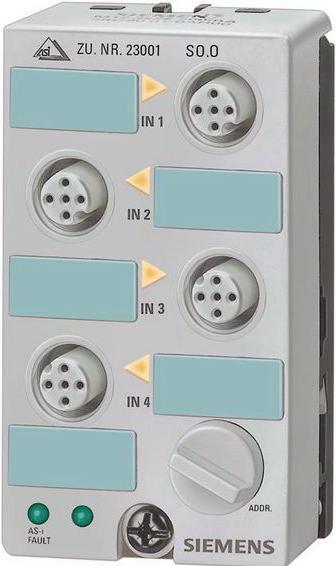 Actual product image Siemens AS-I MOD,K45,4IN,200MA,PNP,ELECTRONIC