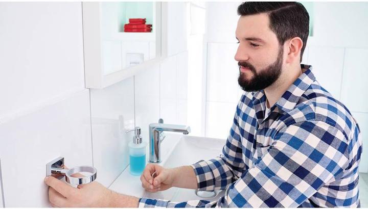 Actual product image tesa EKKRO soap dispenser incl. adhesive solution without drilling