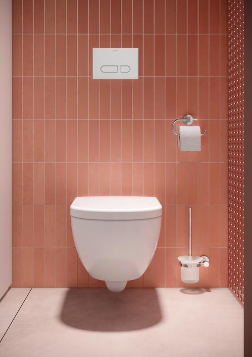 Actual product image Duravit Brush set D-CODE for wall mounting, glass matt chrome