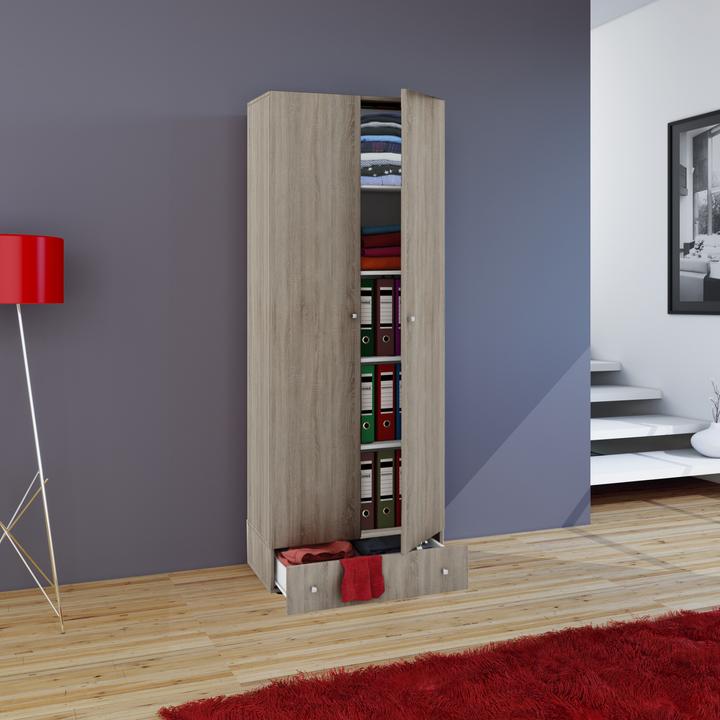 Produktbild VCM Holz Mehrzweckschrank Serie Vandol mit Drehtüren (70 x 40 cm)