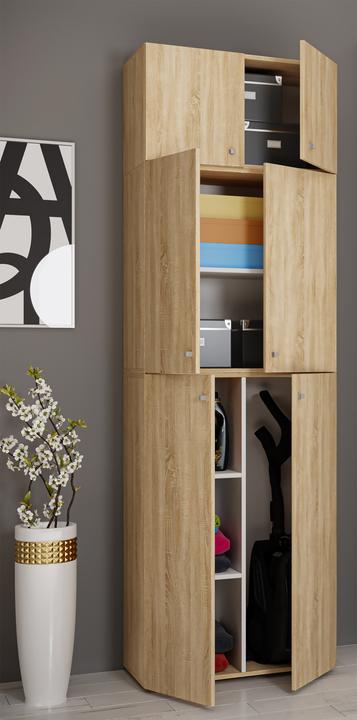 Actual product image VCM Holz Besen Putzschrank Lona mit Drehtüren Aufsatz (70 x 39 cm)