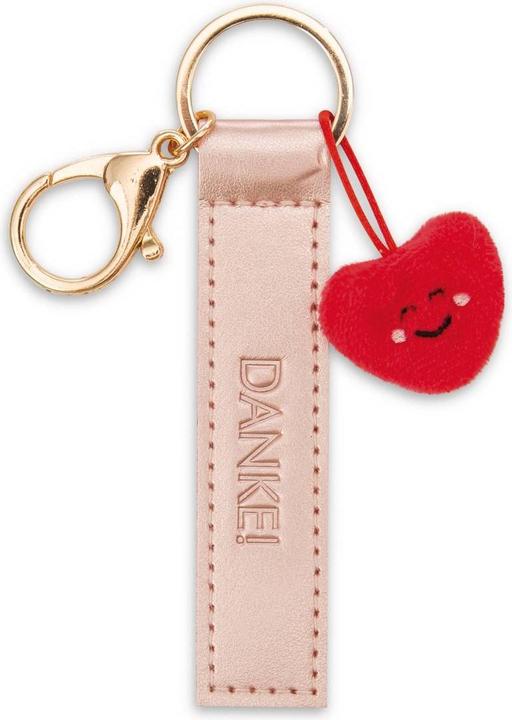 Produktbild Magni NICI Schlüsselanhänger Danke! Kunstlederband mit Herz roségold 10cm
