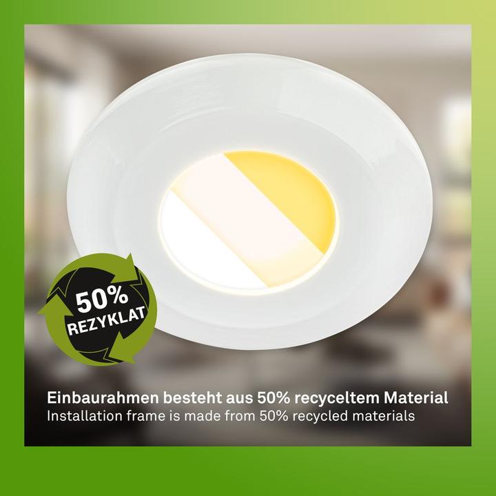 Actual product image Briloner Sustainable ultra-flat LED recessed lights set of 3 (520 lm)
