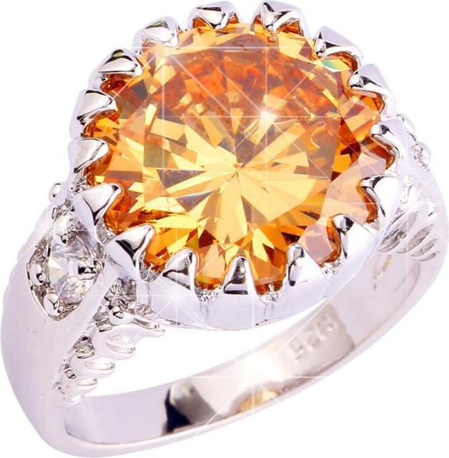 Hermex versilberter Ring mit Morganite - Gr. 58 / Size 8 (58)