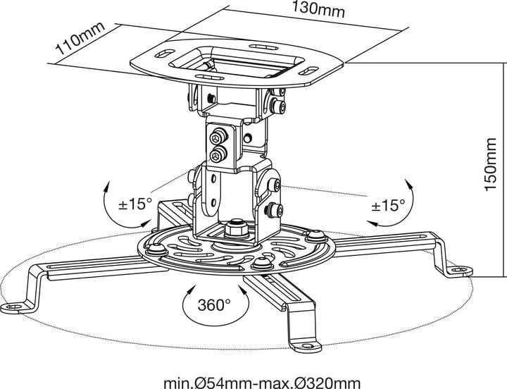 Produktbild InLine Deckenhalterung (Decke)
