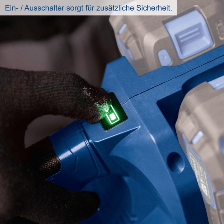 Actual product image Scheppach Battery-powered chainsaw BC-CS355Duo-X (DIY) (Battery chain saw)