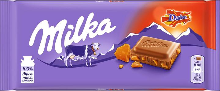 Image du produit Milka Tablette de chocolat Daim 100 g (100 g)