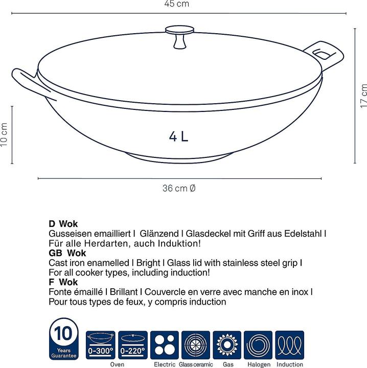 Actual product image Kela Wok Calido (36 cm, Wok, Cast iron)