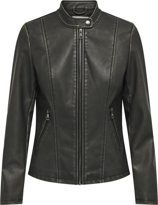 Only Bandkragen Bikerjacke Kunstlederjacke