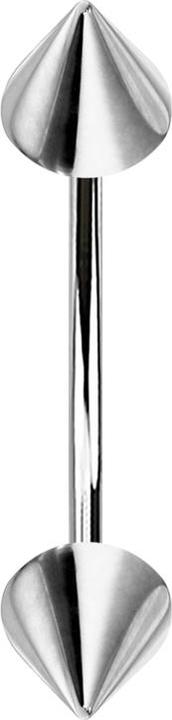 Star Piercing Micro Banane silber mit zwei Cones (ohne Messing, Chirurgenstahl 316L)