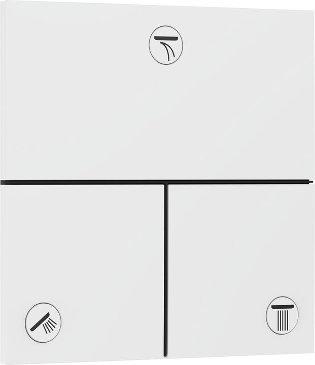 hansgrohe ShowerSelect Comfort E valve, concealed, 3 consumers, square rosette, 15573