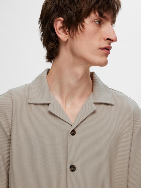 Produktbild Selected Homme Geripptes cuban collar Kurzarmhemd (XL)