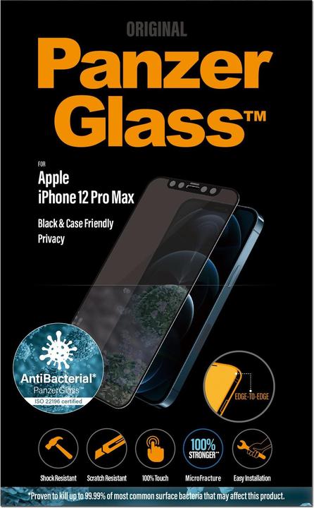 Productafbeelding PanzerGlass Zaakvriendelijke privacy (1 Stuk, Apple iPhone 12 Pro Max)