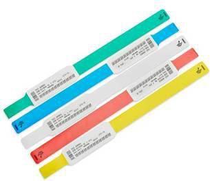 Zebra Z-Band UltraSoft Weiss, Gelb Krankenhaus-Armband (25.40 cm, Polypropylen (PP), Kunststoff)