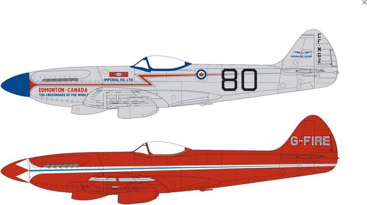 Actual product image Airfix Supermarine Spitfire MkXIV Race 1:48 Kit