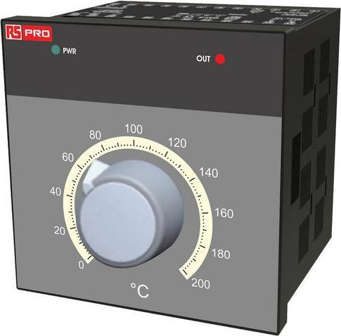 Produktbild Rs Pro Temperaturregler 1DO, 0... 400 °C, Panelmontage, Thermoelement, EIN/AUS, 230V