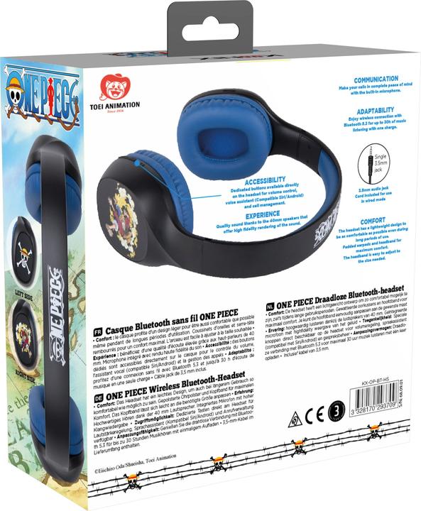 Produktbild NoName ONE PIECE - Casque Bluetooth - Bleu & Noir (Kabellos, Kabelgebunden)