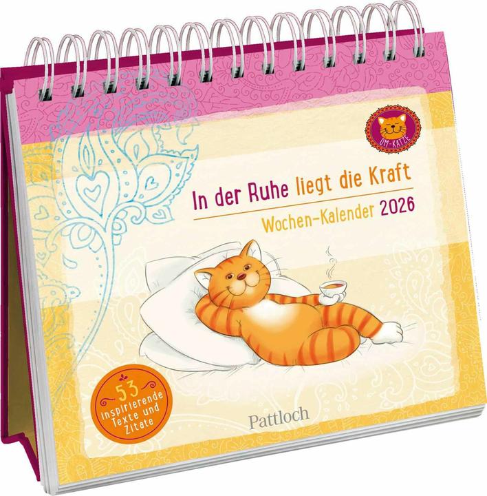 Actual product image Wochenkalender 2026: Om-Katze: In der Ruhe liegt die Kraft (Hardcover, German)