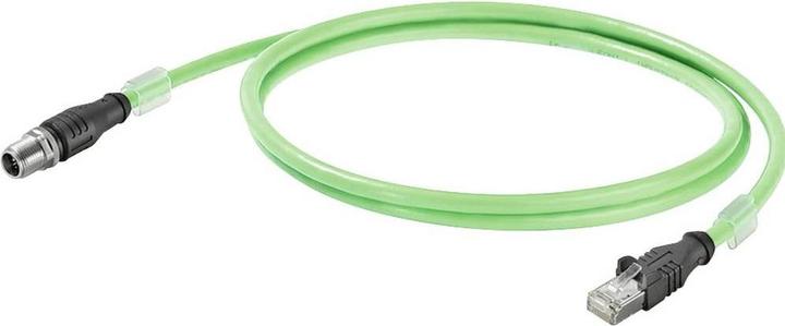 Produktbild Weidmüller 1457580005 Sensor-/Aktor-Datensteckverbinder, konfektioniert M12 Stecker, gerade 0.5 (S/FTP, CAT6a, 0.50 m)