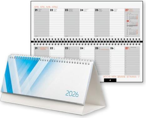 Actual product image Simplex Querkalender Wire-O 29.7 x 10.5 cm, 2026 (29 x 10.5 cm, Hardcover, German)