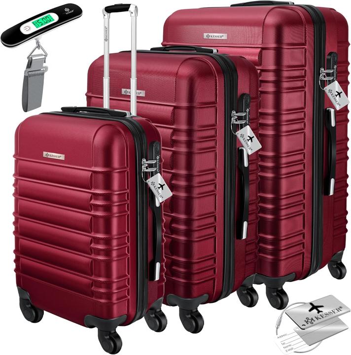 Immagine prodotto Kesser 3tlg. Hartschalenkofferset mit Kofferwaage (120 l, M (50 - 90l), XL (da 115l))